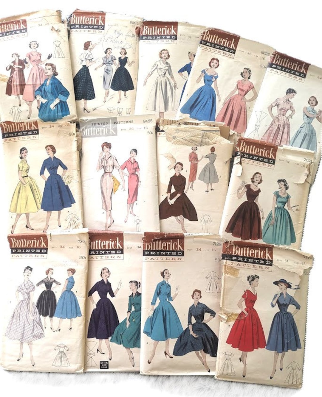 B34 1950s Gorgeous Rockabilly Vintage Sewing Pattern B34 1950s Gorgeous Rockabilly Vintage Sewing Pattern