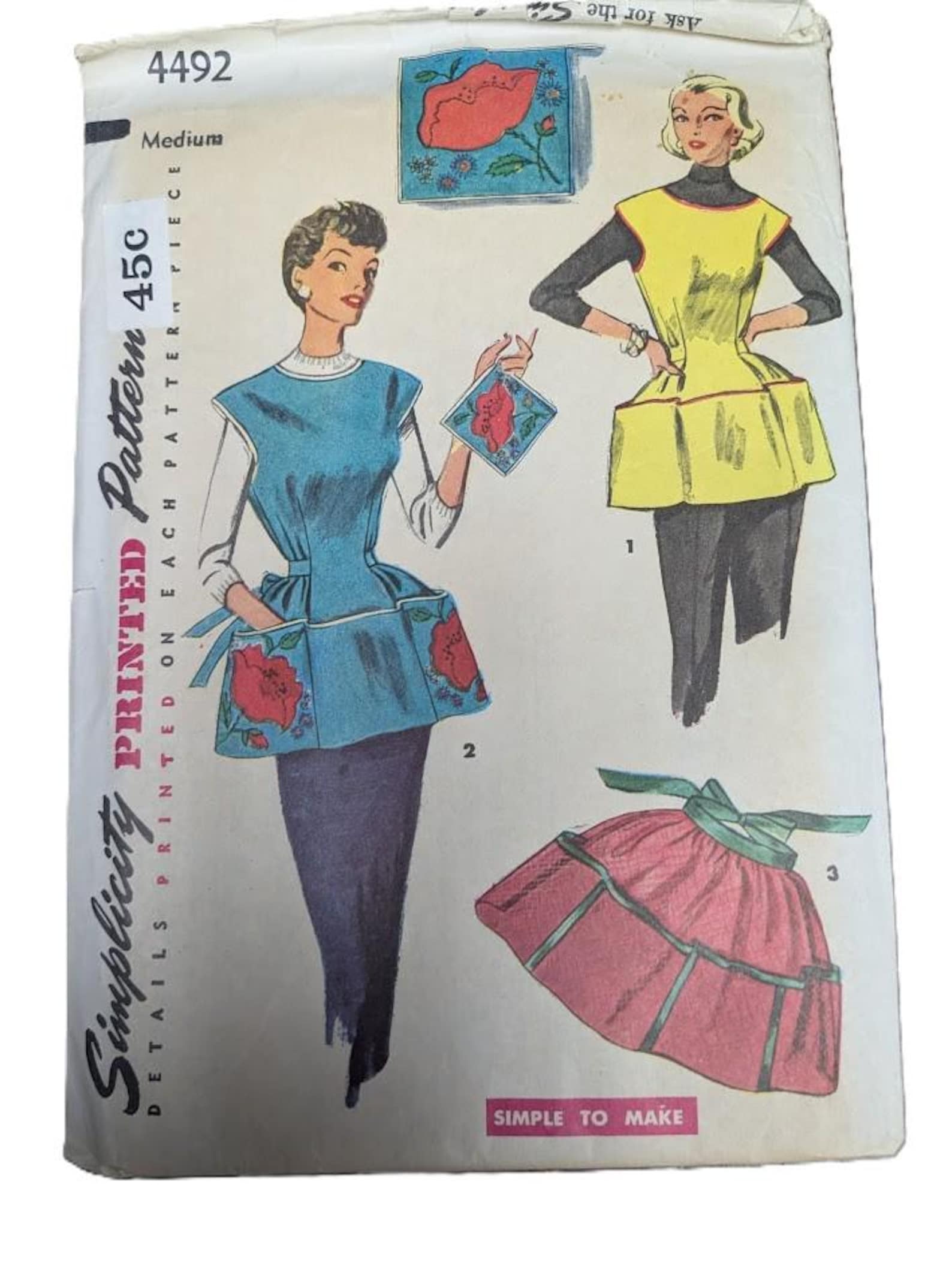 1940s/50 Vintage Sewing Pattern Simplicity 6417 3841 1782 2192 8457 ...