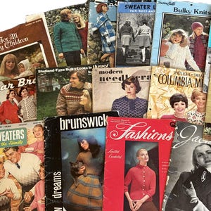 Vintage Knitting Pattern American Thread 125 Coats Modern Needlecraft Bernat 194 120 224 Spinnerin 167 159 Bear 357 Reynolds 30 36 Designer