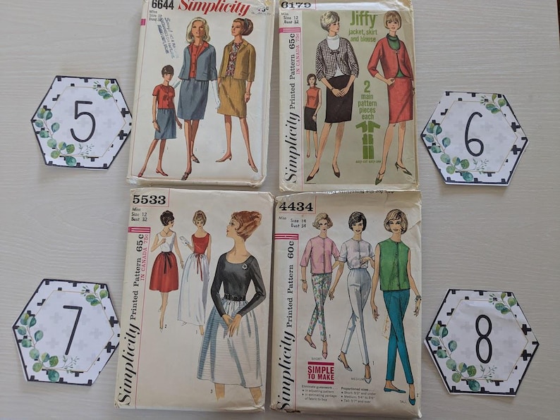 Pattern 7927 1960s Vintage Sewing Pattern Simplicity 4338 5655 5939 7915 5263 8134 ...