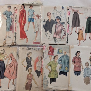 U Pick 1950s Vintage Sewing Patterns Complete Simplicity 1847 1886 1685 4971 McCall 5262 8336 3941 8586 Some Plus Size image 1