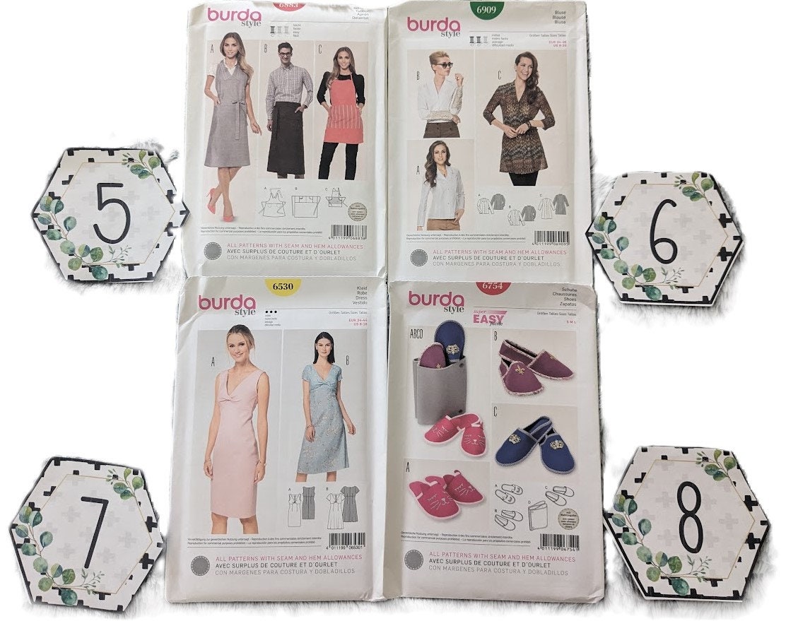 Burda Sewing Pattern 27642 6522 6547 6490 6631 6883 6909 6530 6754 6523 ...