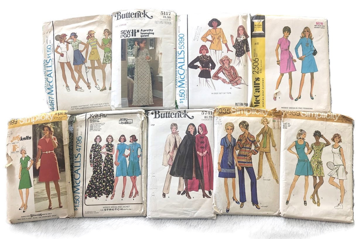 12 and Larger 1970s Vintage Sewing Pattern Mccalls 3979 2506 4795
