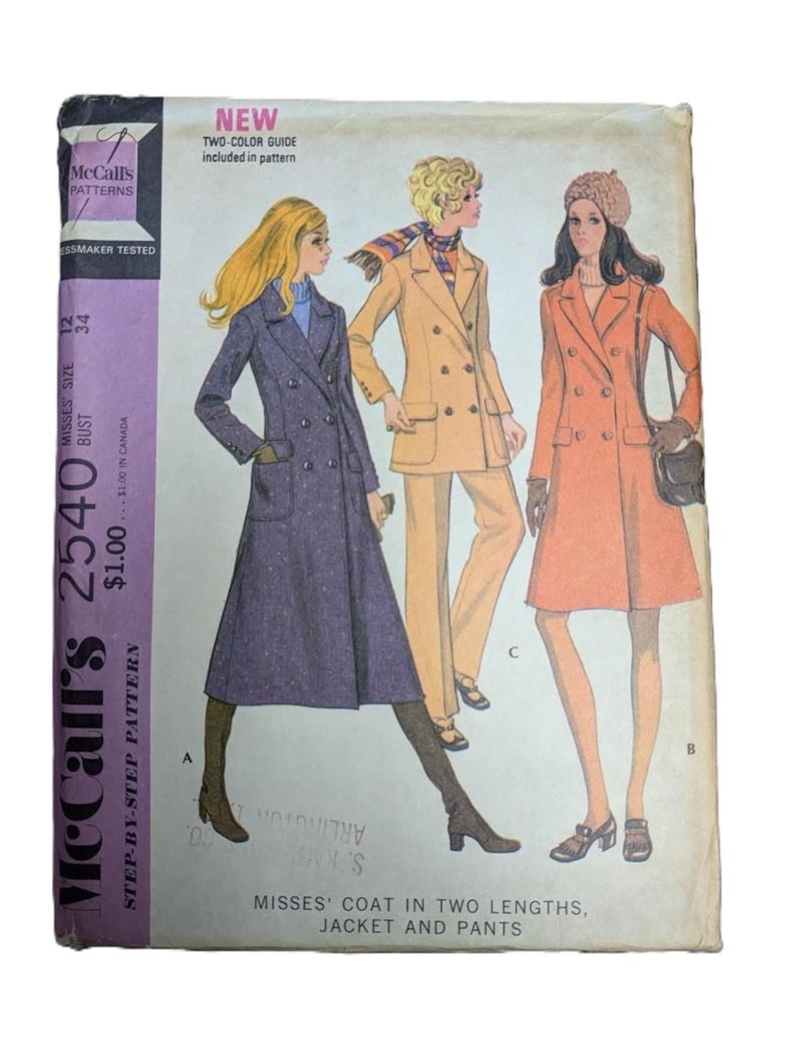 B34 1970s Sewing Pattern Simplicity 9073 7049 7959 9514 7391 6964 8687 ...