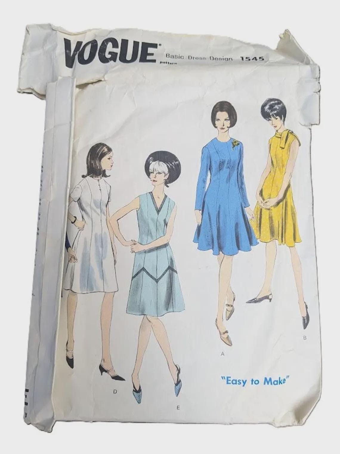 Vintage 1960s/70s Sewing Pattern Vogue 6005 1600 1545 7119 6543 7788 ...