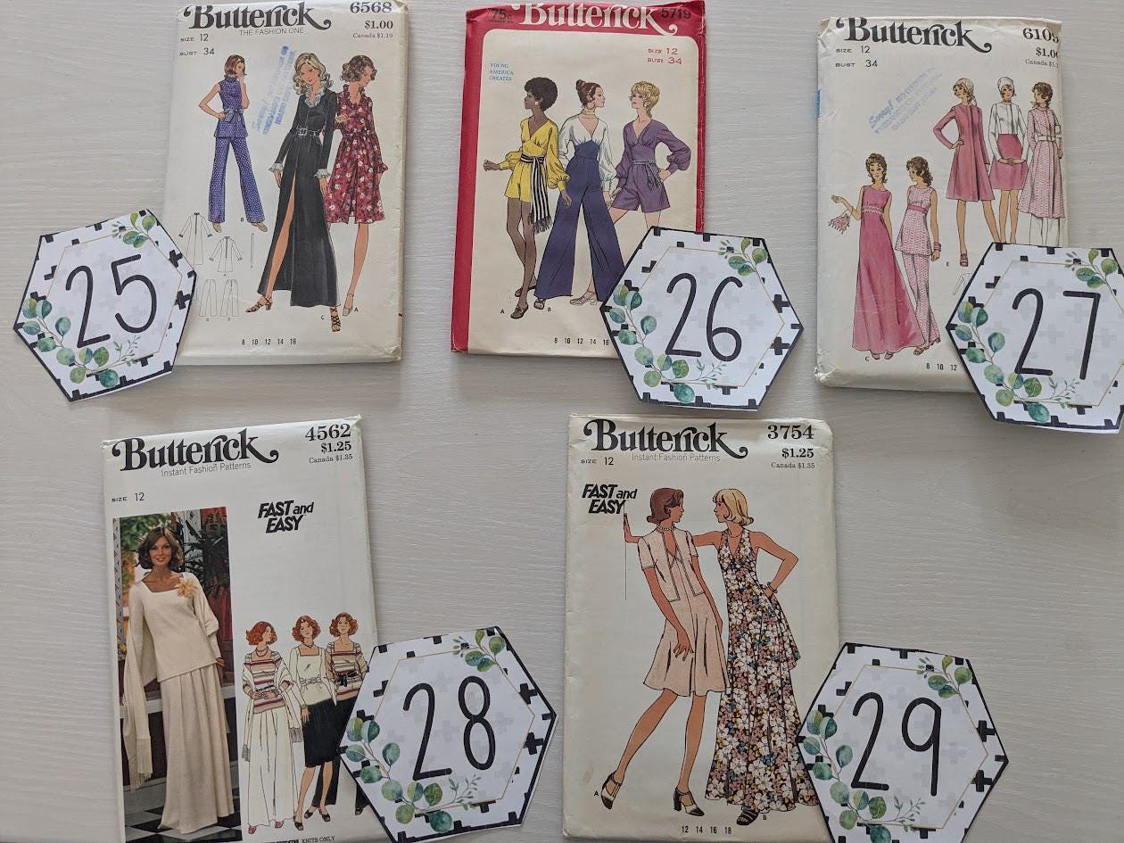 UNCUT Vintage Sewing Pattern Butterick 6077 3458 3078 4845 5983 5280 ...