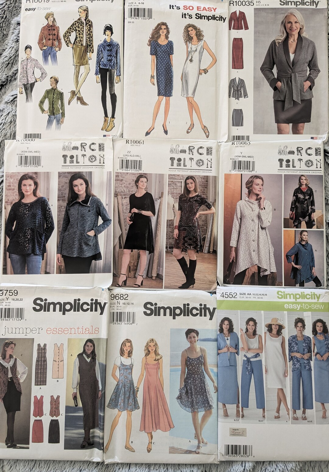 Uncut Vogue Simplicity 0986 2155 3877 4403 0628 1168 Sewing Patterns ...