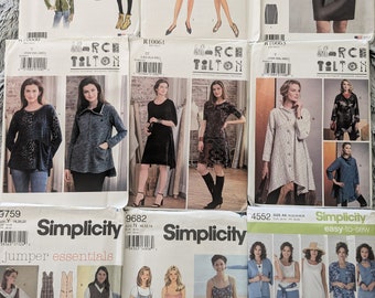 U-Pick-Vogue Einfachheit Schnittmuster Reg/Plus Size Kleid Hose Top Mehr Butterick 4136 Vogue 9879 7443 7316 1589