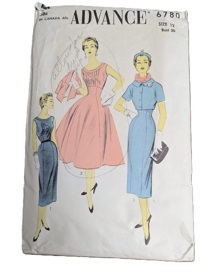 1950s Vintage Sewing Pattern Simplicity 1550 1124 1450 4437 4019 1311 ...