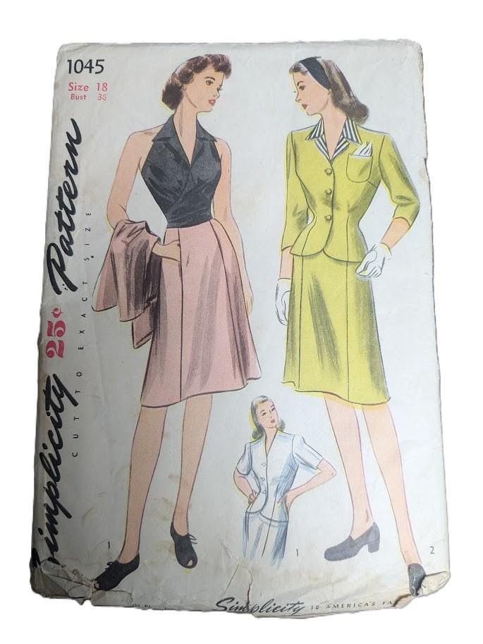1940s/50s Vintage Sewing Pattern Advance 6145 Simplicity