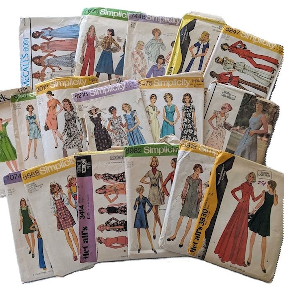 おまとめ【fl572 575 568】【q654 q656】【cal307】 Vintage Sewing Patterns Simplicity 9013 5913 8751 7675 5247