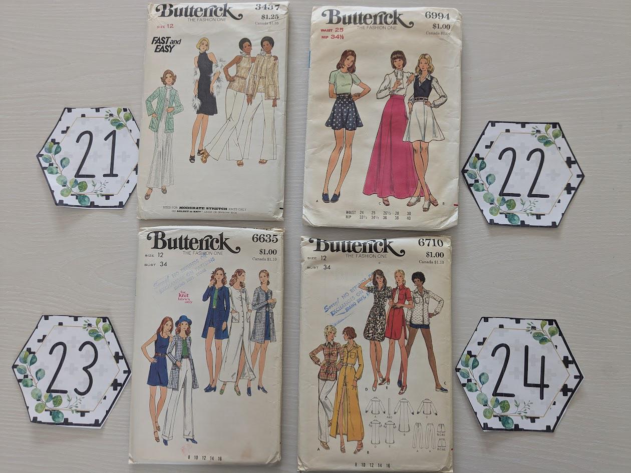 UNCUT Vintage Sewing Pattern Butterick 6077 3458 3078 4845 5983 5280 ...
