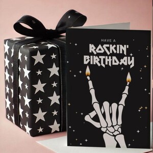 Skull Birthday Card - Metalhead Birthday Card - Rock N Roll Birthday ...