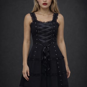 grunge black dress aesthetic Dark Soul Grunge Goth Mini Dress – VampireFreaks main image 1