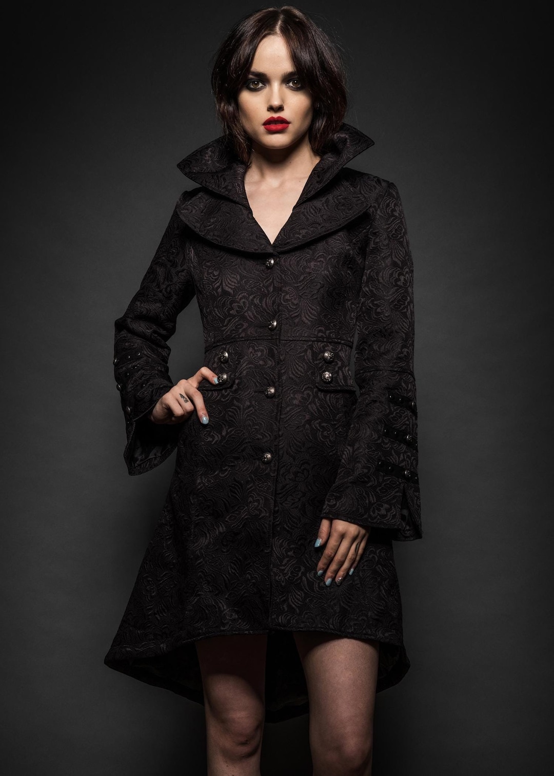 Goth Brocade Jacket SZ 12