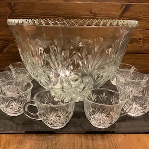 Punch Bowl Set Anchor Hocking Arlington - Etsy