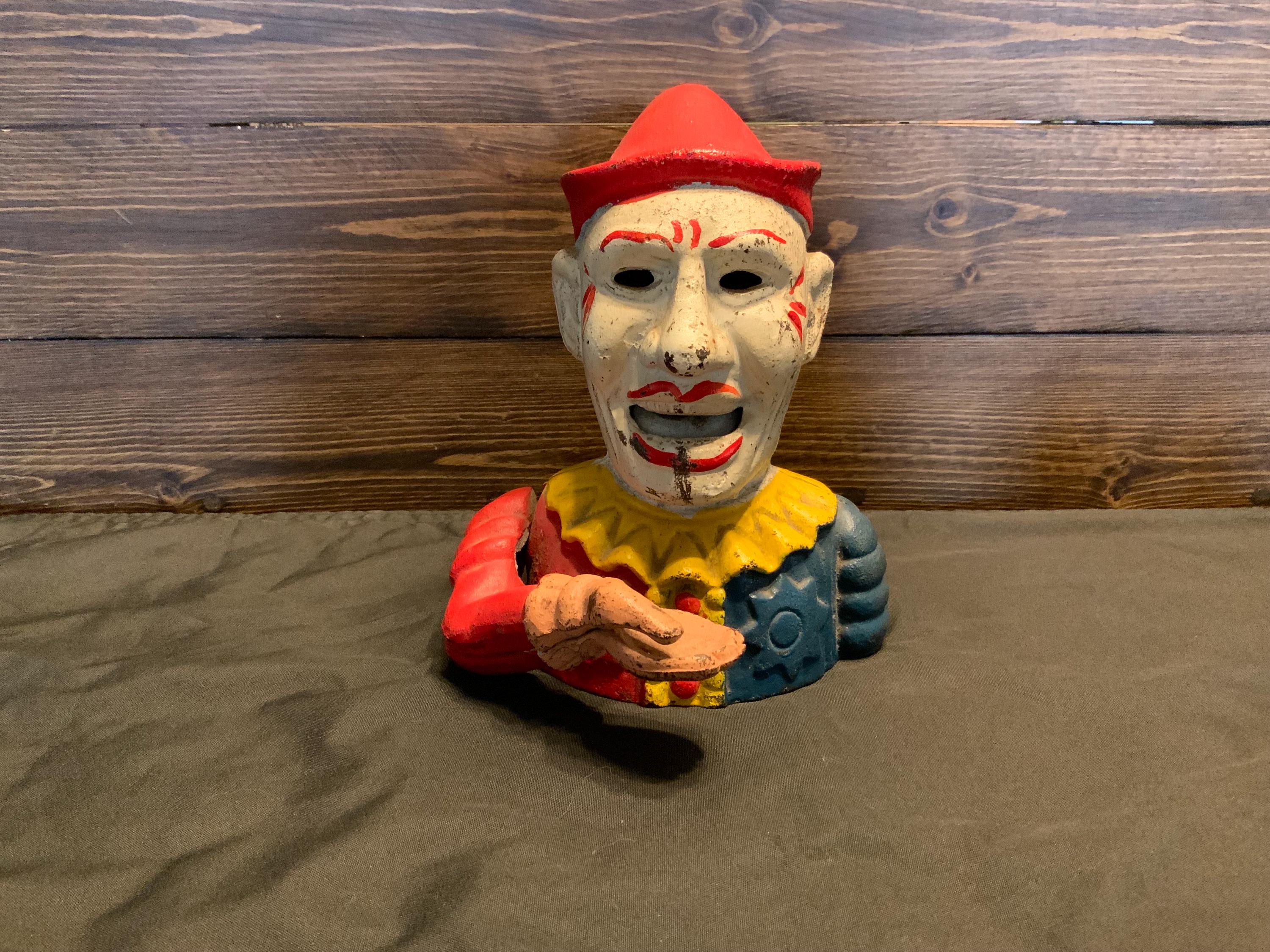 Cast Iron Clown Bank - Etsy