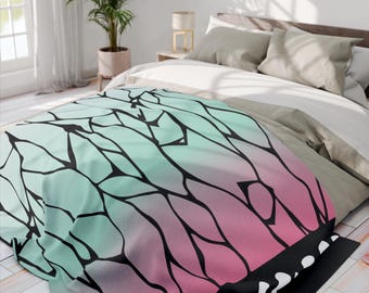 Anime Blanket Demon Slayer Shinobu Anime Demon Slayer blanket for Anime Lovers Gift Shinobu Anime Merch Demon Slayer Anime Decor