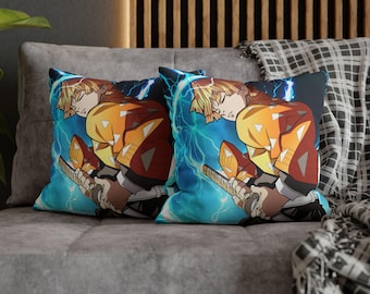 Demon Slayer Pillow Anime Demon Slayer Zenitsu Pillow for Anime Lovers Gift Anime Zenitsu Agatsuma Anime Merch Demon Slayer Anime Home Decor