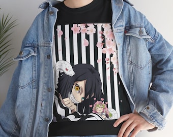 Camiseta de anime Demon Slayer Obanai Iguro, camiseta de Demon Slayer, camiseta de Obanai, camiseta de anime, camiseta de Demon Slayer Mitsuri, camiseta unisex de merchandising de anime