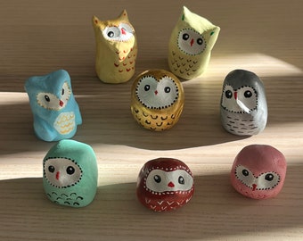 owl air dry clay handmade ornament mini home decoration lovely gift