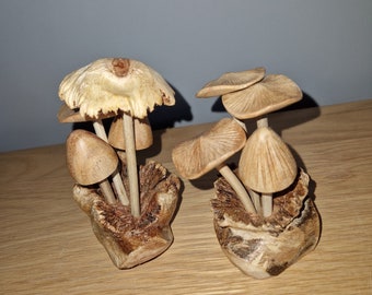 Handcarved Mushrooms