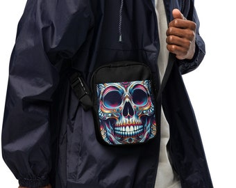 Bolso cruzado unisex Calavera psicodélica