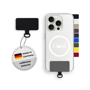 Support pour chaînes de téléphone portable, extrêmement stable, universel pour tout étui de téléphone portable - fabriqué à la main à Cologne, en Allemagne - très fin seulement 0,75 mm