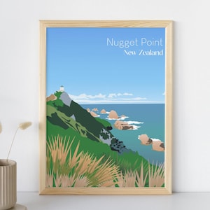 Cartel de Paisaje / Vacaciones / Viajes - Ilustración Personalizada Minimalista - Formato 10x15cm / A4 / A3