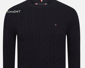 Tommy Hilfiger Men's Crew Neck Cable knit Jumper