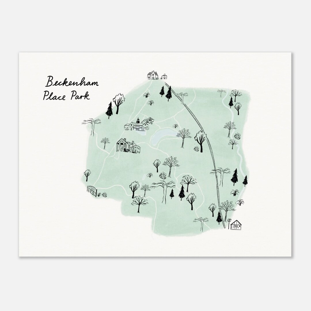 Beckenham Place Park Illustrated Map – London Art Print Poster - Etsy ...