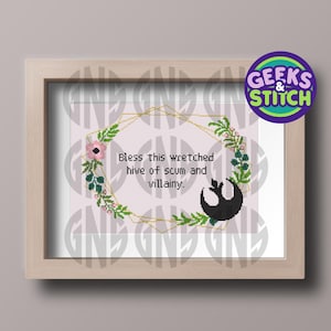 Hive Of Scum Quote Cross Stitch Pattern