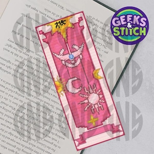 Magical Girl Sakura Cross Stitch Bookmark