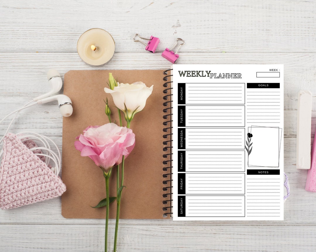 Modern Weekly Planner, To-do List Tracker, Task Agenda, Organizer ...