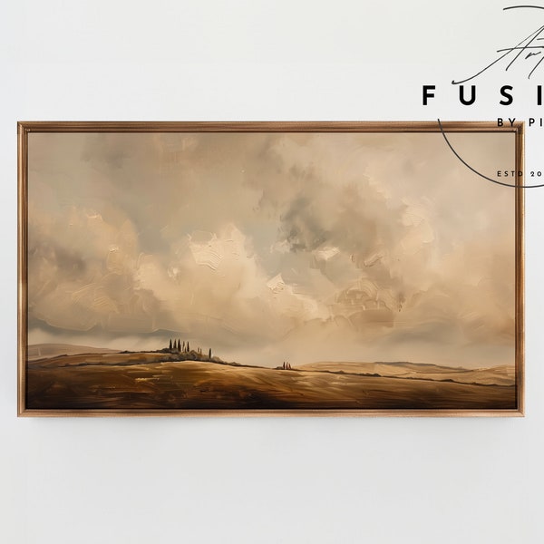 Samsung Frame TV Compatible Tuscany Landscape Oil Painting - Bring Italian Summer to Your Living Room, Perfect Housewarming Gift | TV-030