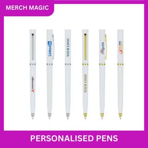 Stylos personnalisés gravés sur mesure - Logo d'entreprise, nom ou message - Stylos personnalisés pour cadeaux, événements, image de marque, cadeaux
