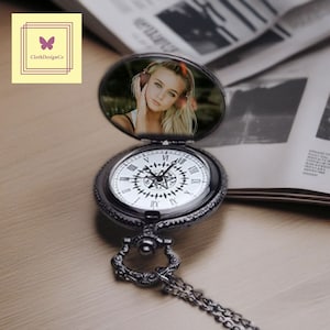 Vintage Style Pocket Watch, Personalized Pocket Watch, Memory Gifts for Him, Mother Father Day's Gift, Unique Gift for Wedding
