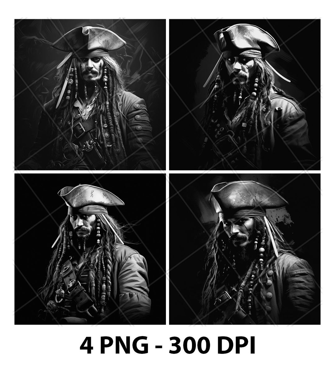 3D Johnny Depp Laser Engrave File PNG 2D Xtool Slate Coaster Etch Wood
