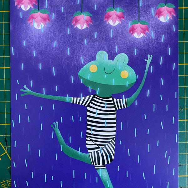 La grenouille qui danse sous la pluie - A5