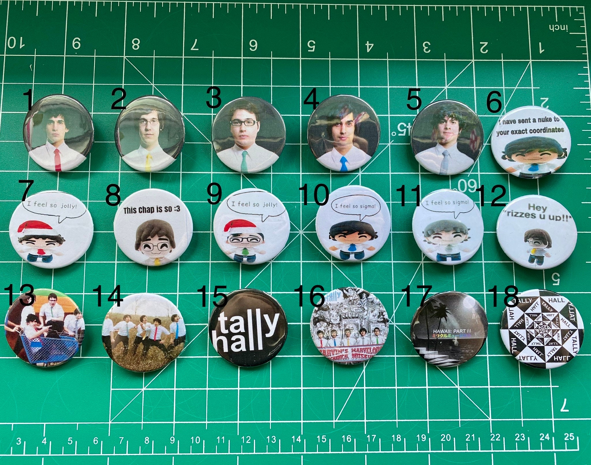STUDS BADGES FEVER バングル Tally Hall Pin Badge - Etsy