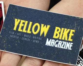 Yellow Bike Magazine Sticker