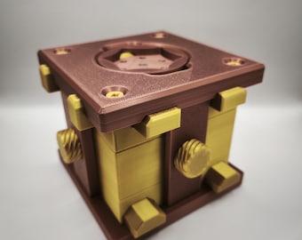 Arcana puzzle box, 3d printed puzzle box with 35 steps and 47 parts, step by step, brain games, maze, toys, brain teaser, mechanical puzzle