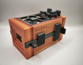 Nexus puzzle box, 36 step and 32 parts puzzle box, 3d printed puzzle box, discover hidden treasures, brain games, puzzle box