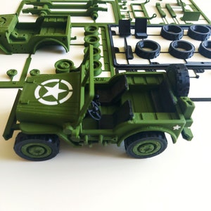 Kit de cartão impresso em 3D, Jeep Willis dos EUA, modelos da Segunda Guerra Mundial, modelos impressos em 3D, kit de modelo militar, construtor