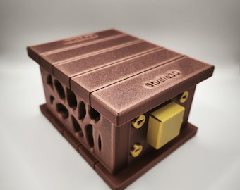 Areon puzzle box with 20 steps and 2 keys, 3d printed puzzle box, step by step, brain games, maze, toys, brain teaser, mechanical puzzle