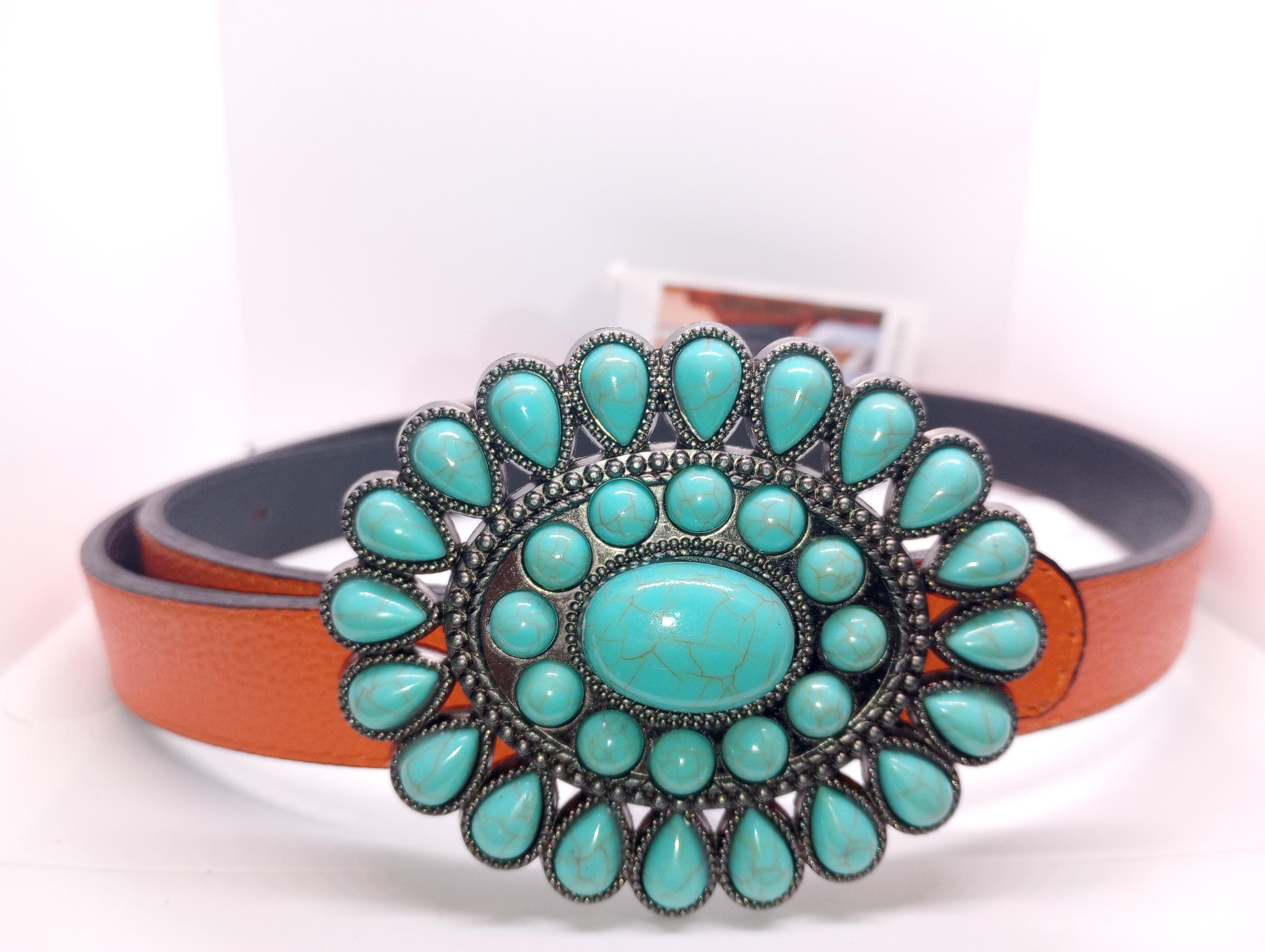 New Womens Skinny Reversible Leather Belt Full Grain Orange Black Size 32 Women main image 4