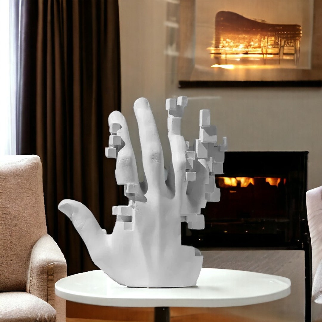 Statue Modern Abstract Nordic Decor Art Sculpture Hand Sculpture Desk ...
