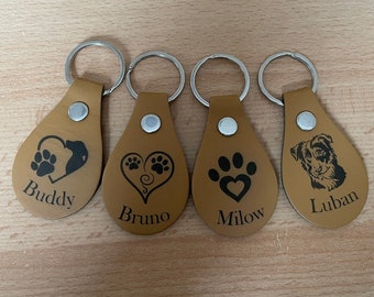 Hundeanhänger, Hundemarke für Hunde, Personalisierte beidseitige Gravur, aus Leder, Geschenk für Hunde, Namensschild fürs Haustier.