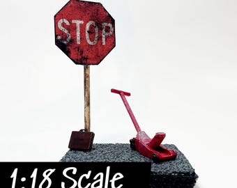 Diorama callejero para figuras de acción a escala 1:18