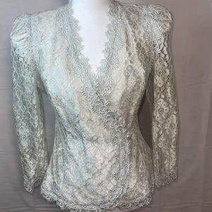 VTG Cachet By Bari Protas Layered Lace Top Jacket Size 5-6 Victorian FORMAL